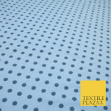 6mm Spotted Polka Dot Printed Soft Organic Cotton Jersey Fabric 59" 3 COLOURS