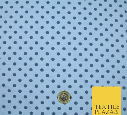 6mm Spotted Polka Dot Printed Soft Organic Cotton Jersey Fabric 59" 3 COLOURS