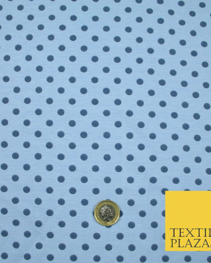 6mm Spotted Polka Dot Printed Soft Organic Cotton Jersey Fabric 59" 3 COLOURS
