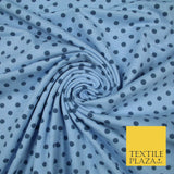 6mm Spotted Polka Dot Printed Soft Organic Cotton Jersey Fabric 59" 3 COLOURS