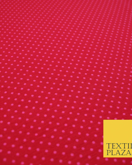 4 COLOURS - Pin Dot Mini Spotted Printed Soft Organic Cotton Jersey Fabric 59"