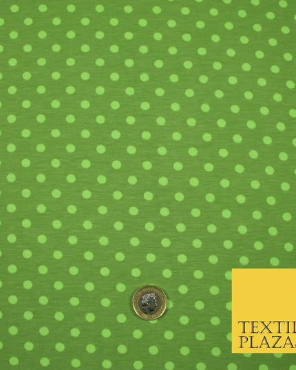6mm Spotted Polka Dot Printed Soft Organic Cotton Jersey Fabric 59" 3 COLOURS