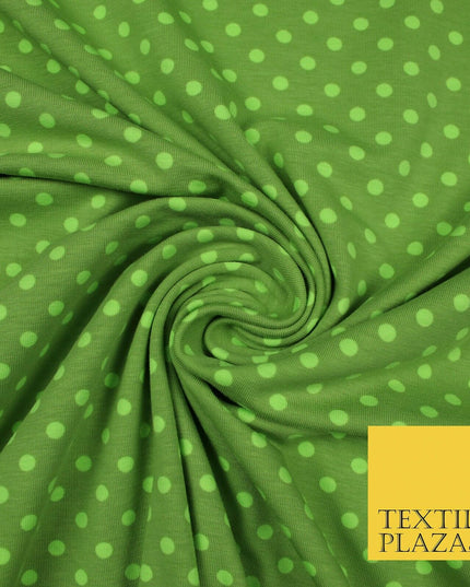 6mm Spotted Polka Dot Printed Soft Organic Cotton Jersey Fabric 59" 3 COLOURS
