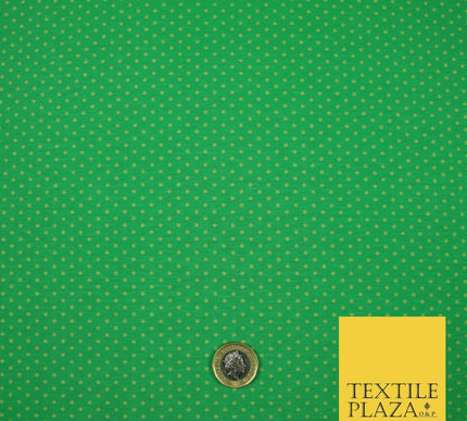 4 COLOURS - Pin Dot Mini Spotted Printed Soft Organic Cotton Jersey Fabric 59"
