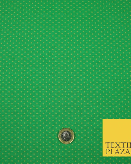 4 COLOURS - Pin Dot Mini Spotted Printed Soft Organic Cotton Jersey Fabric 59"