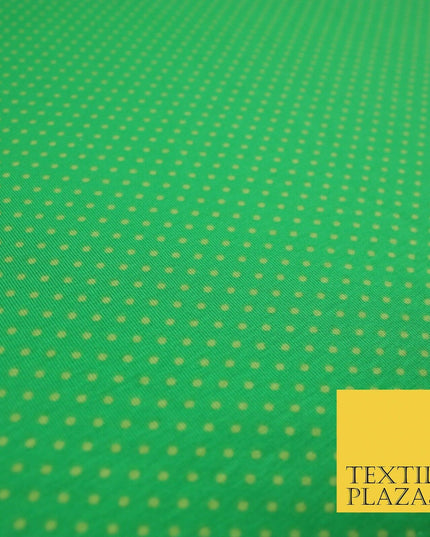 4 COLOURS - Pin Dot Mini Spotted Printed Soft Organic Cotton Jersey Fabric 59"