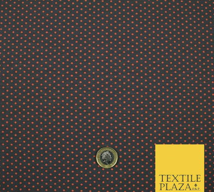 4 COLOURS - Pin Dot Mini Spotted Printed Soft Organic Cotton Jersey Fabric 59"