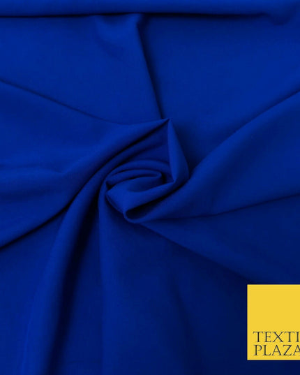 18 COLOURS Premium Plain Coloured Bi Stretch Panama Polyester Suiting Fabric 58"