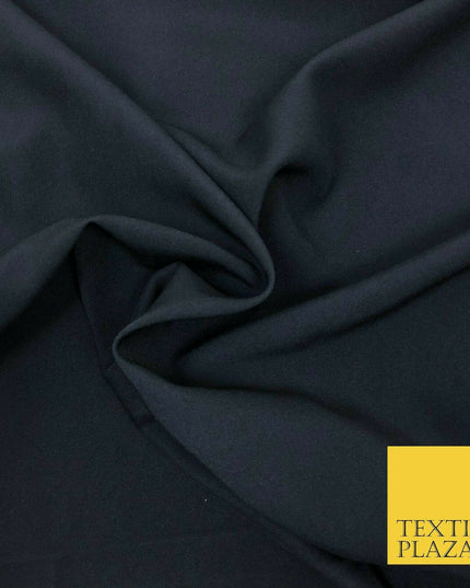 18 COLOURS Premium Plain Coloured Bi Stretch Panama Polyester Suiting Fabric 58"