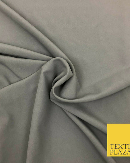 18 COLOURS Premium Plain Coloured Bi Stretch Panama Polyester Suiting Fabric 58"