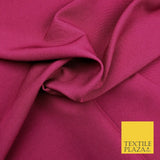 18 COLOURS Premium Plain Coloured Bi Stretch Panama Polyester Suiting Fabric 58"