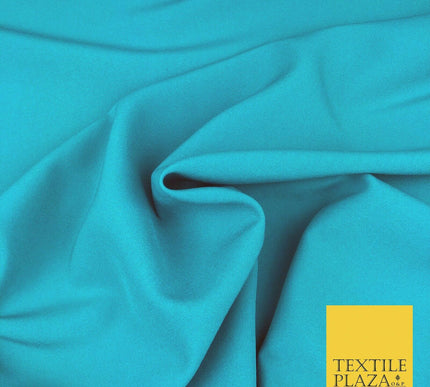 18 COLOURS Premium Plain Coloured Bi Stretch Panama Polyester Suiting Fabric 58"