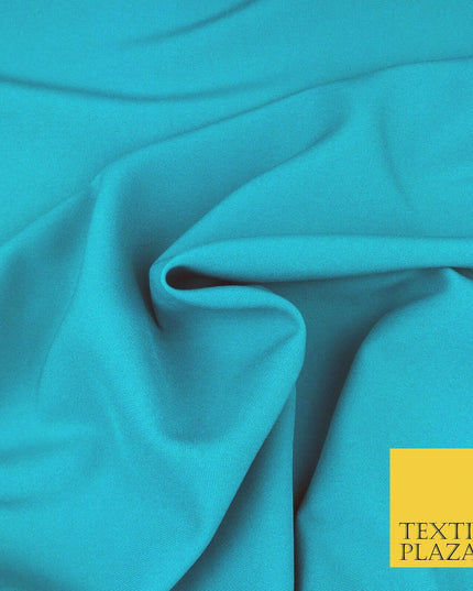 18 COLOURS Premium Plain Coloured Bi Stretch Panama Polyester Suiting Fabric 58"