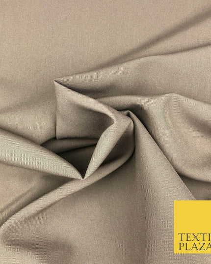 18 COLOURS Premium Plain Coloured Bi Stretch Panama Polyester Suiting Fabric 58"