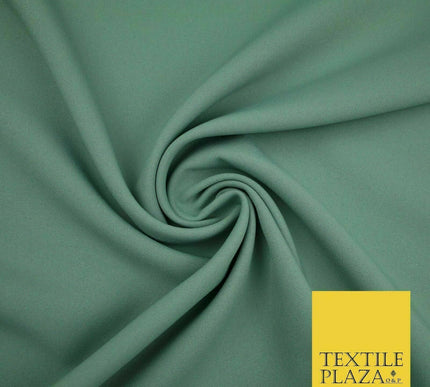 18 COLOURS Premium Plain Coloured Bi Stretch Panama Polyester Suiting Fabric 58"