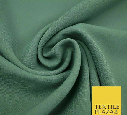 18 COLOURS Premium Plain Coloured Bi Stretch Panama Polyester Suiting Fabric 58"