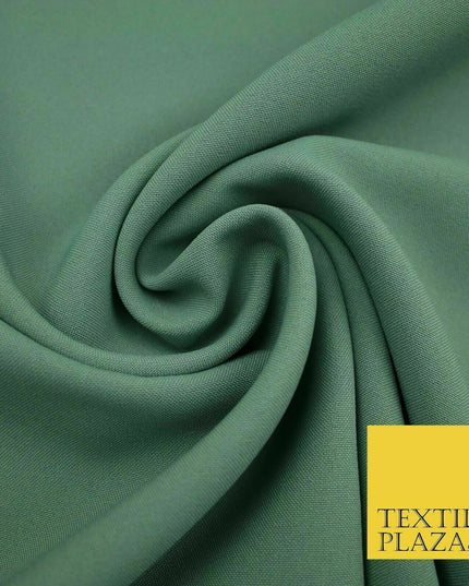 18 COLOURS Premium Plain Coloured Bi Stretch Panama Polyester Suiting Fabric 58"