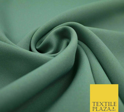 18 COLOURS Premium Plain Coloured Bi Stretch Panama Polyester Suiting Fabric 58"