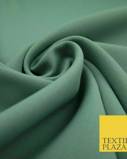 18 COLOURS Premium Plain Coloured Bi Stretch Panama Polyester Suiting Fabric 58"
