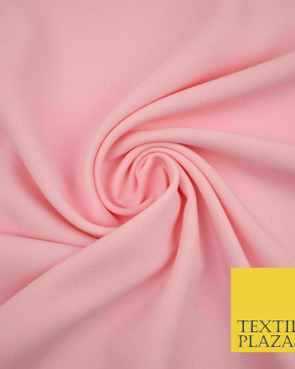18 COLOURS Premium Plain Coloured Bi Stretch Panama Polyester Suiting Fabric 58"