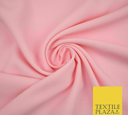 18 COLOURS Premium Plain Coloured Bi Stretch Panama Polyester Suiting Fabric 58"