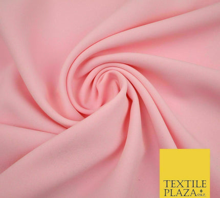 18 COLOURS Premium Plain Coloured Bi Stretch Panama Polyester Suiting Fabric 58"