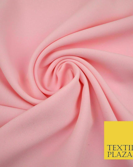 18 COLOURS Premium Plain Coloured Bi Stretch Panama Polyester Suiting Fabric 58"