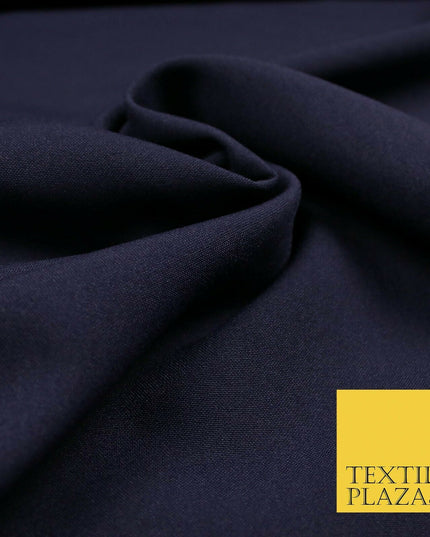 18 COLOURS Premium Plain Coloured Bi Stretch Panama Polyester Suiting Fabric 58"