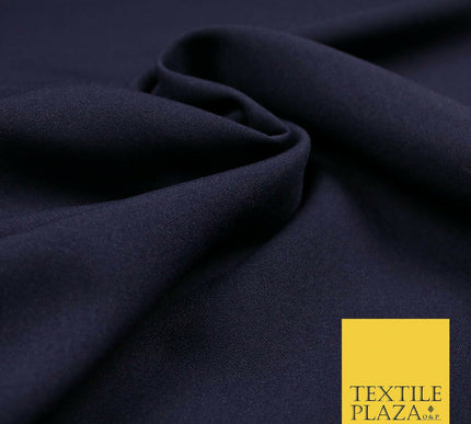 18 COLOURS Premium Plain Coloured Bi Stretch Panama Polyester Suiting Fabric 58"