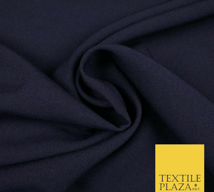 18 COLOURS Premium Plain Coloured Bi Stretch Panama Polyester Suiting Fabric 58"