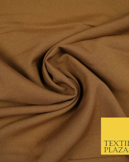 18 COLOURS Premium Plain Coloured Bi Stretch Panama Polyester Suiting Fabric 58"