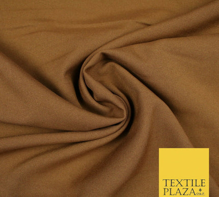 18 COLOURS Premium Plain Coloured Bi Stretch Panama Polyester Suiting Fabric 58"