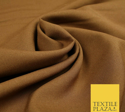 18 COLOURS Premium Plain Coloured Bi Stretch Panama Polyester Suiting Fabric 58"