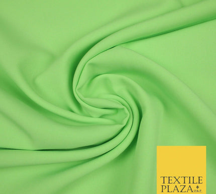 18 COLOURS Premium Plain Coloured Bi Stretch Panama Polyester Suiting Fabric 58"