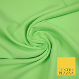 18 COLOURS Premium Plain Coloured Bi Stretch Panama Polyester Suiting Fabric 58"
