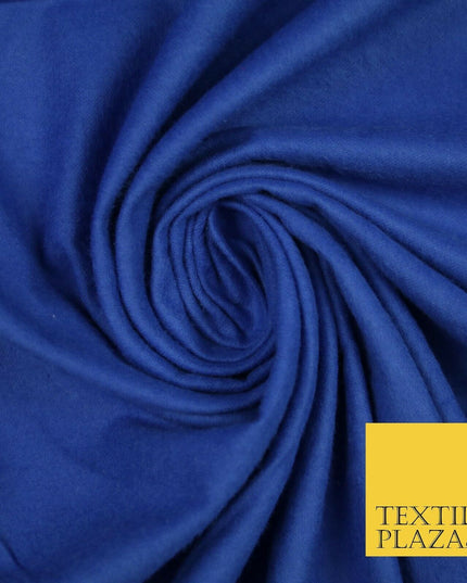 Plain Coloured Winceyette Soft 100% Brushed Cotton Fabric Flannel 110cm Wide