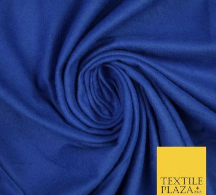Plain Coloured Winceyette Soft 100% Brushed Cotton Fabric Flannel 110cm Wide