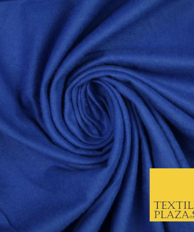 Plain Coloured Winceyette Soft 100% Brushed Cotton Fabric Flannel 110cm Wide