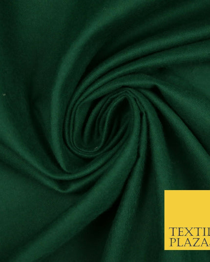 Plain Coloured Winceyette Soft 100% Brushed Cotton Fabric Flannel 110cm Wide