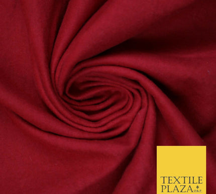 Plain Coloured Winceyette Soft 100% Brushed Cotton Fabric Flannel 110cm Wide