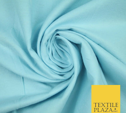 Plain Coloured Winceyette Soft 100% Brushed Cotton Fabric Flannel 110cm Wide