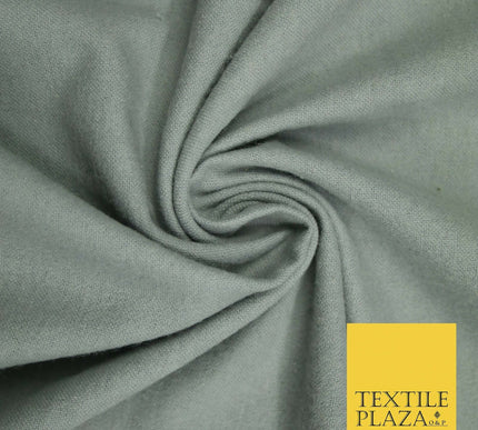 Plain Coloured Winceyette Soft 100% Brushed Cotton Fabric Flannel 110cm Wide