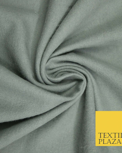 Plain Coloured Winceyette Soft 100% Brushed Cotton Fabric Flannel 110cm Wide