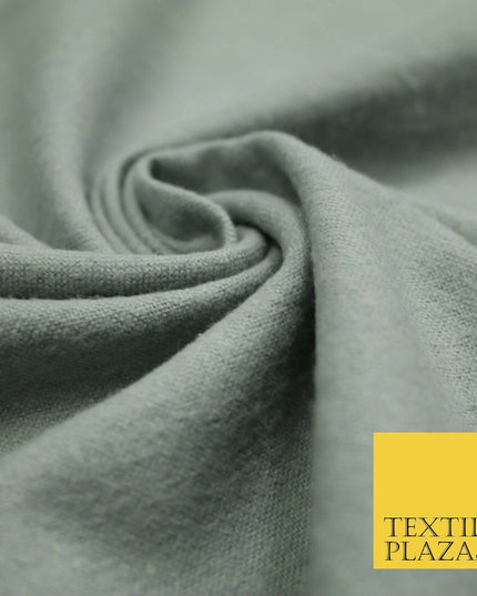 Plain Coloured Winceyette Soft 100% Brushed Cotton Fabric Flannel 110cm Wide