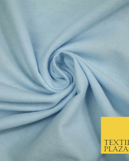 Plain Coloured Winceyette Soft 100% Brushed Cotton Fabric Flannel 110cm Wide