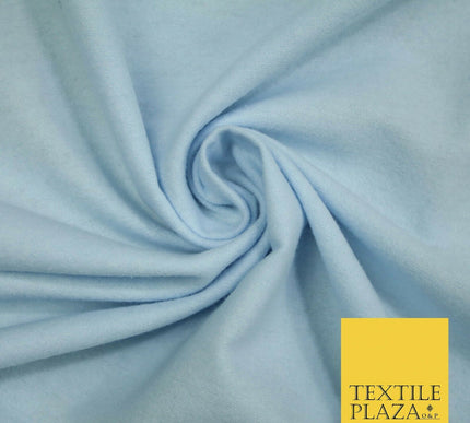 Plain Coloured Winceyette Soft 100% Brushed Cotton Fabric Flannel 110cm Wide