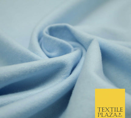 Plain Coloured Winceyette Soft 100% Brushed Cotton Fabric Flannel 110cm Wide