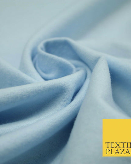 Plain Coloured Winceyette Soft 100% Brushed Cotton Fabric Flannel 110cm Wide