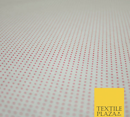 Blue White Red 1mm Pin Dot Spot Polka Print 100% Cotton Poplin Dress Fabric 59"
