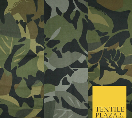G Star Jungle Leaves Camouflage Cotton Drill Fabric Army Military Camo 59" 3Cols